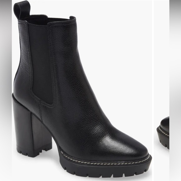 Tory Burch Leather Heel Chelsea Lug Boots - Picture 1 of 11